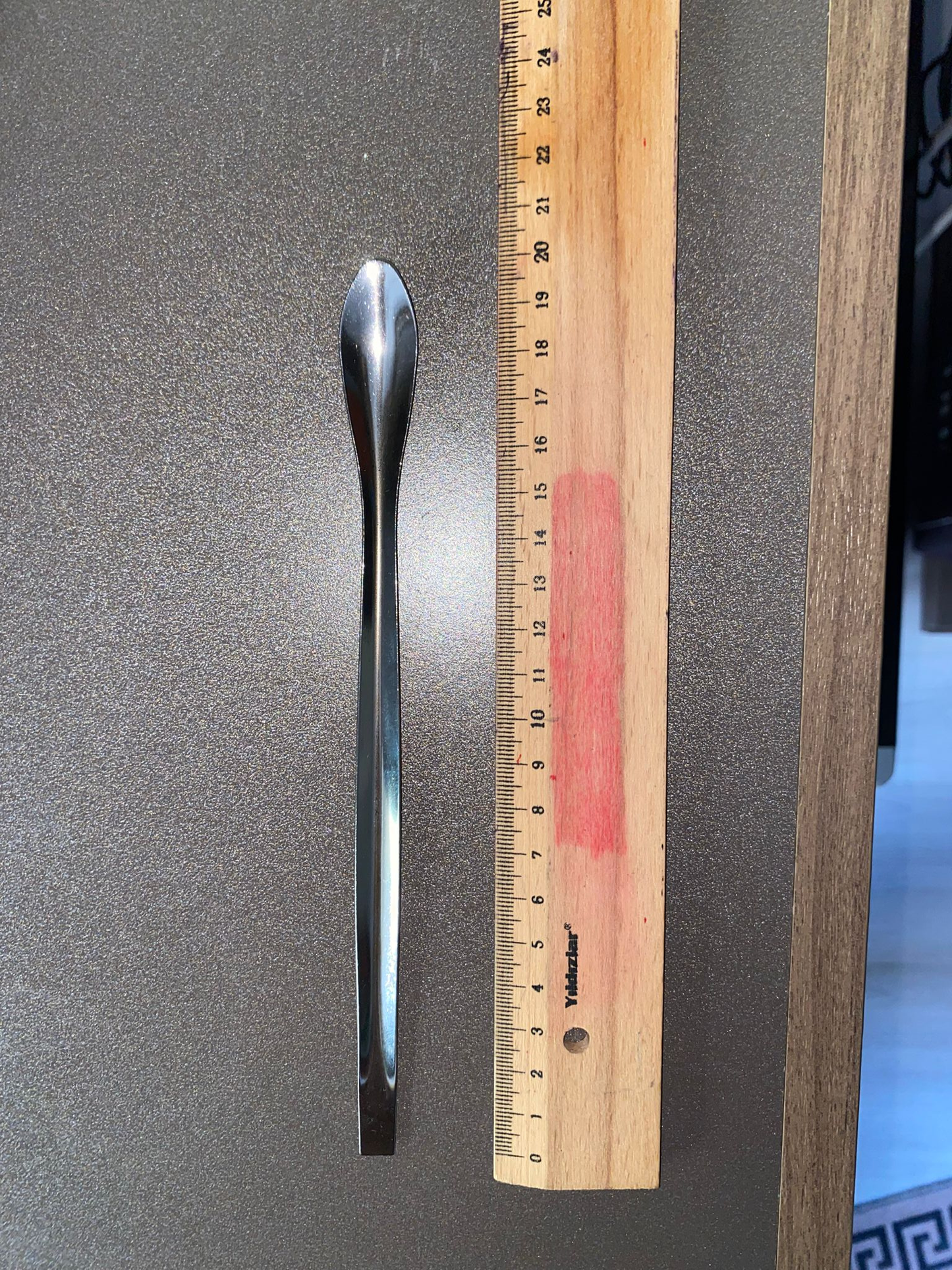 20 cm Çift Uçlu Paslanmaz Çelik Laboratuvar Kaşığı – Toz, Granül ve Numune Aktarım Spatulası