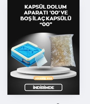 Kapsül Dolum Aparatı “0” + 1000 Adet Boş Kapsül “0” – Evde Pratik Kapsül Hazırlama Seti