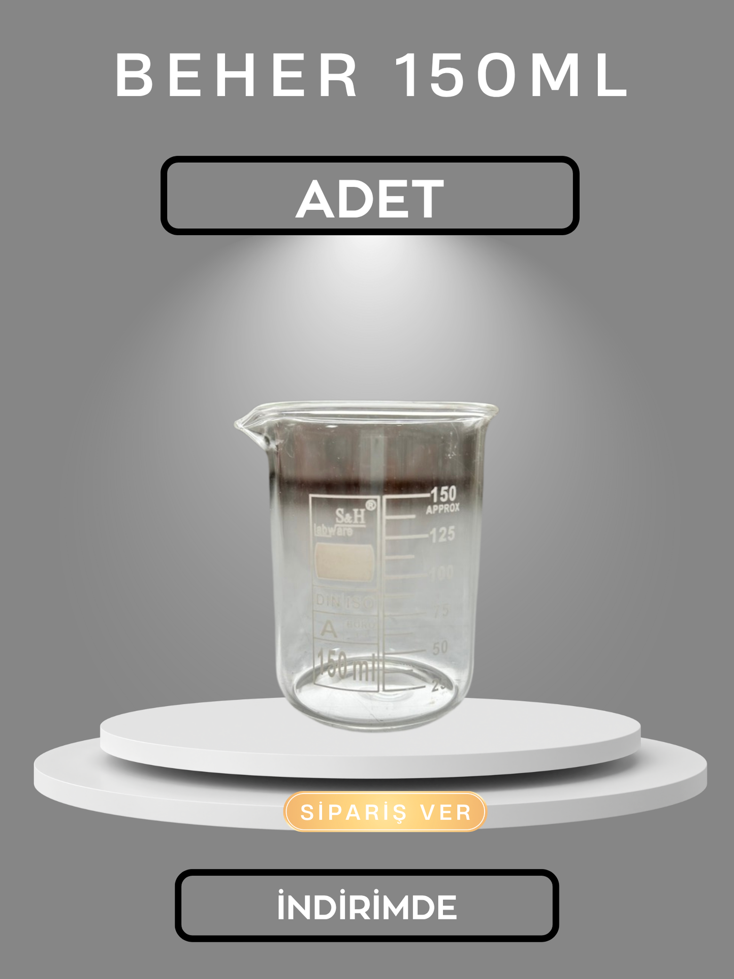 1 ADET CAM BEHER 150 ML