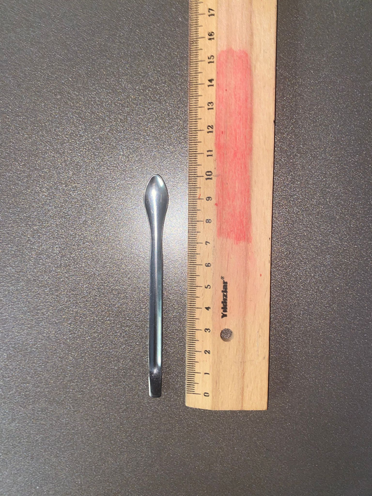 10 cm Çift Uçlu Paslanmaz Çelik Laboratuvar Kaşığı – Toz, Granül ve Numune Aktarım Spatulası