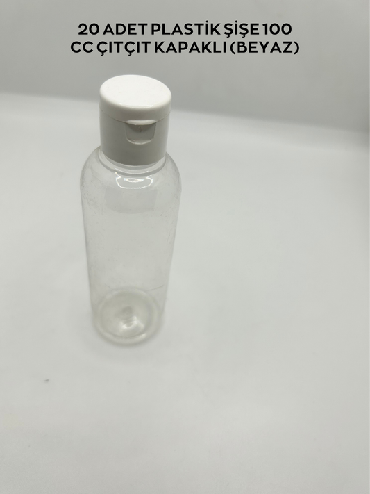 20 ADET PLASTİK ŞİŞE / 250 CC /   ÇITÇIT KAPAKLI/BEYAZ