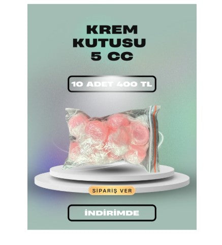 10 Adet Pembe Krem Koyma Kutusu 5 Cc