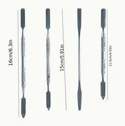 4 Adet Paslanmaz Çelik Spatula Seti