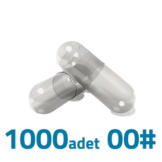 KAPSÜL BİTKİSEL  NO:00 (ŞEFFAF TR. V700 - BAĞIRSAKTA ÇÖZÜNEN)  (1000 ADET)